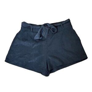 Tobi Tencel black shorts High Rise Pockets Belt 30" waist NWT Women's Medium